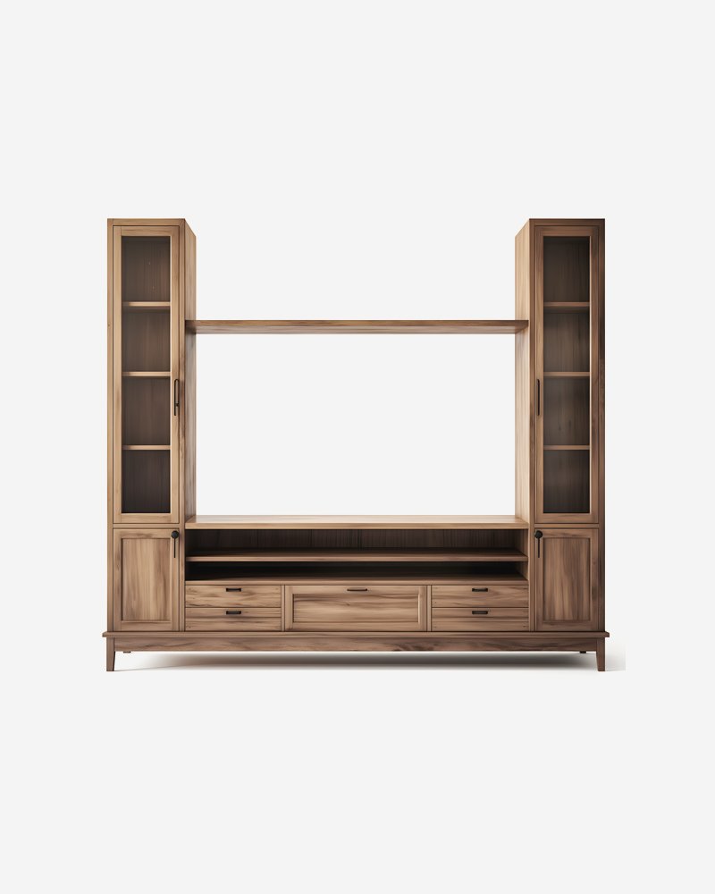 Wood Media Console